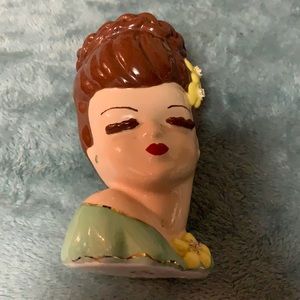 Vintage Lady Head Vase